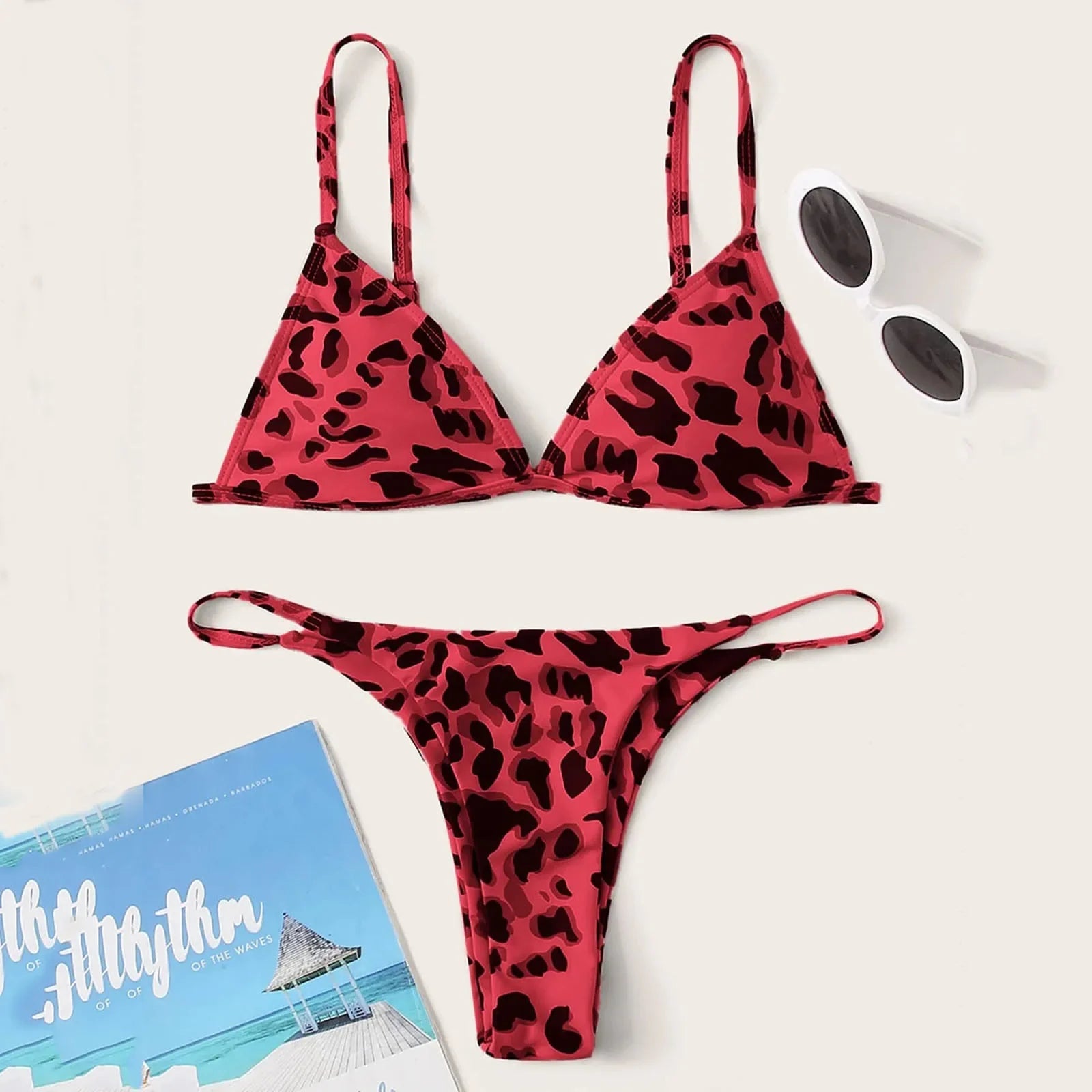 Women Swimsuits Print Beachwear High Waist Leopard Bathing Suit Beach Sexy Swiming Swimwear Bikinis Tankini Summer